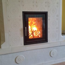 soba de teracota cu usa KK3647, usa soba cu admisi de aer exterior