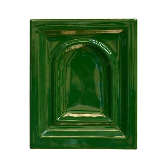 Glazura placi de teracota culoare verde muschi, teracota verde